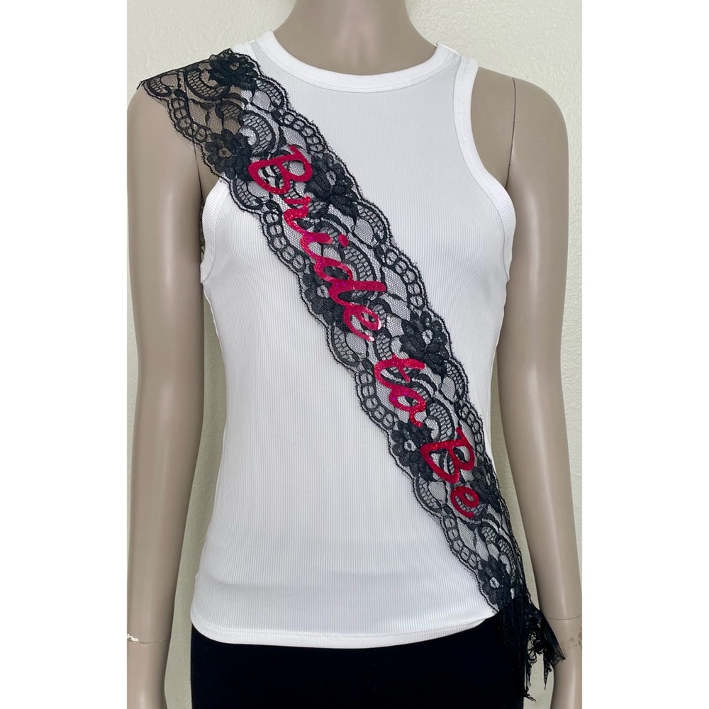 Black Lace Bachelorette Bride To Be Sash